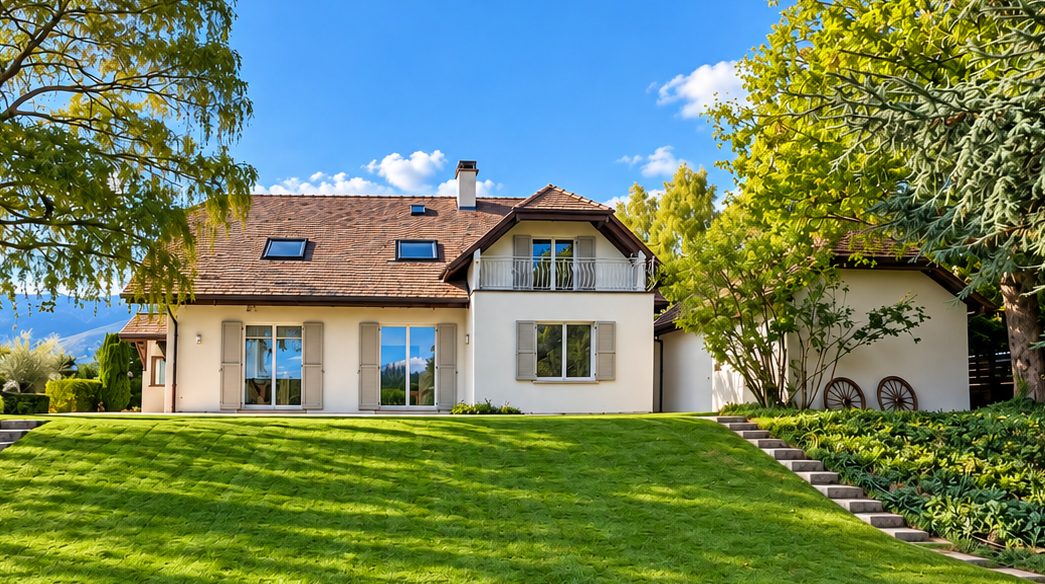 Villa rénovée, vue dégagée lac et Mont-Blanc